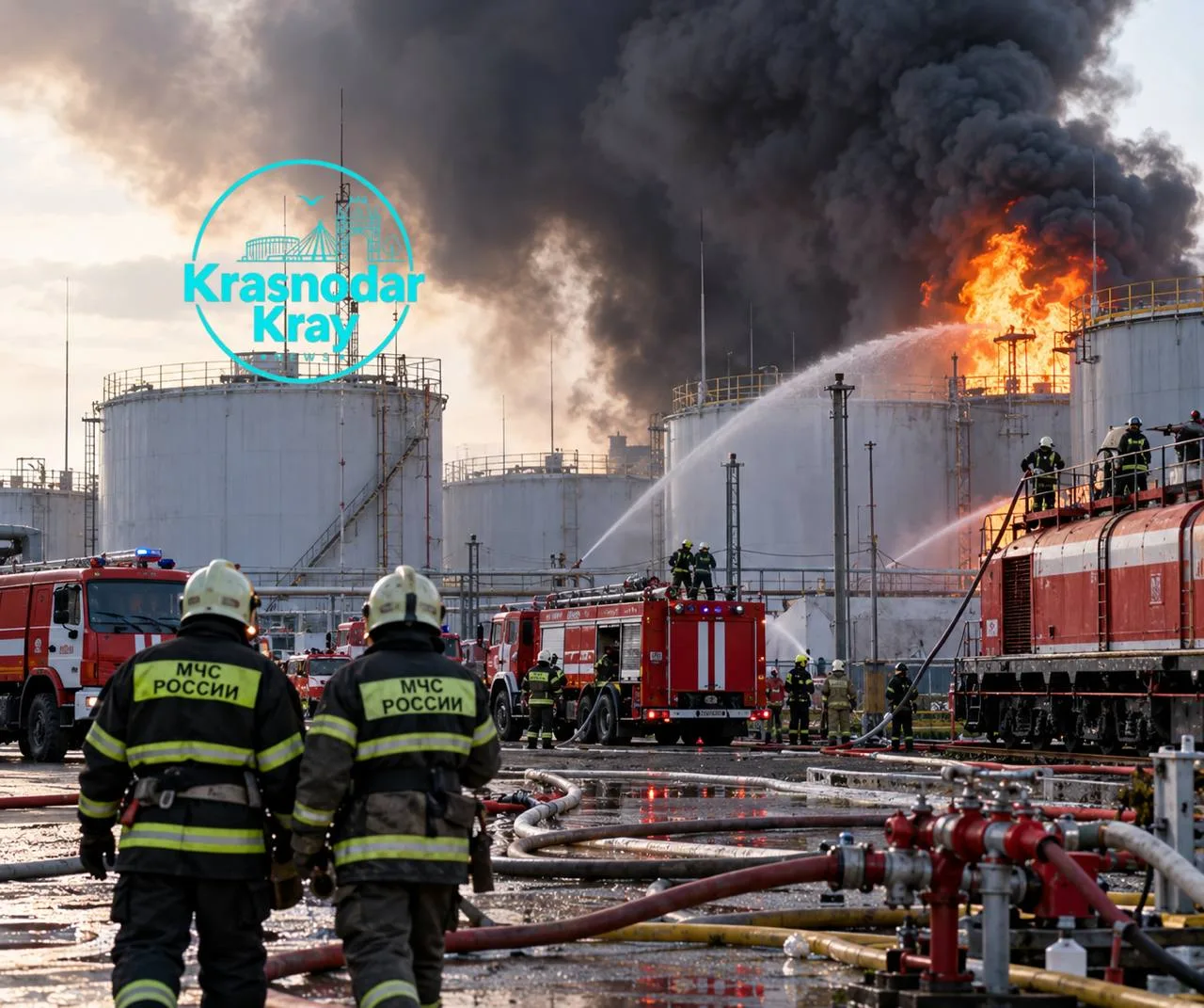 ⚡️ В Павловской ликвидируют последствия атаки БПЛА на нефтебазу