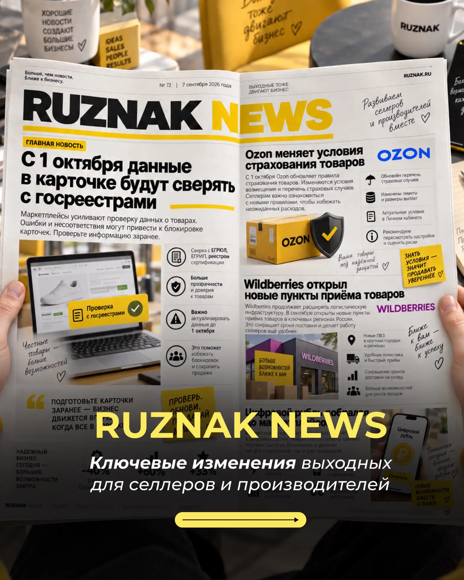 В эфире RUZNAK NEWS: за последние дни накопилось сразу несколько изменений для селлеров...