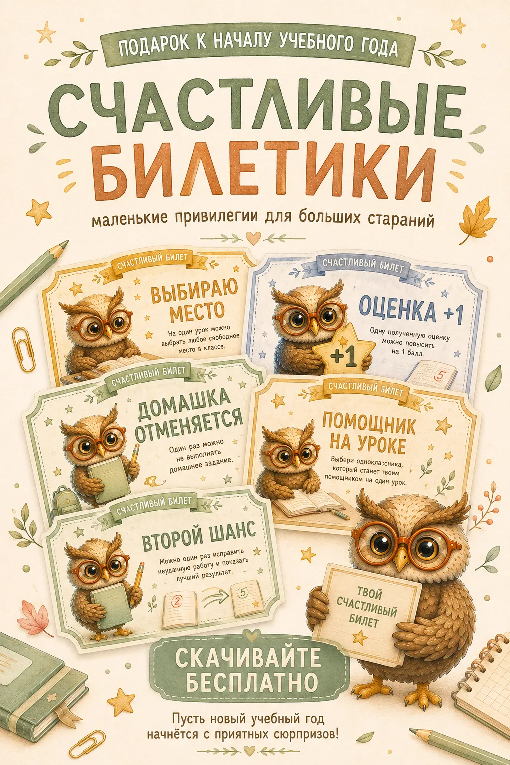 СЧАСТЛИВЫЕ БИЛЕТИКИ ✨