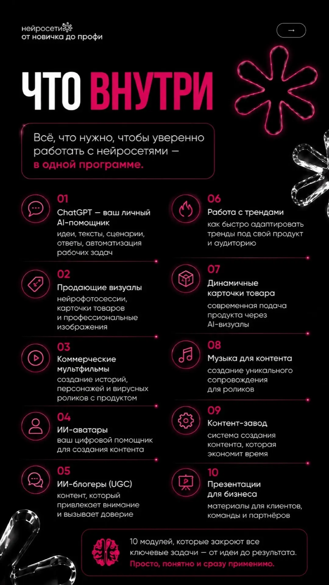Я начинаю обучение «Нейросети: от новичка до профи» от EWA PRODUCT 🤓