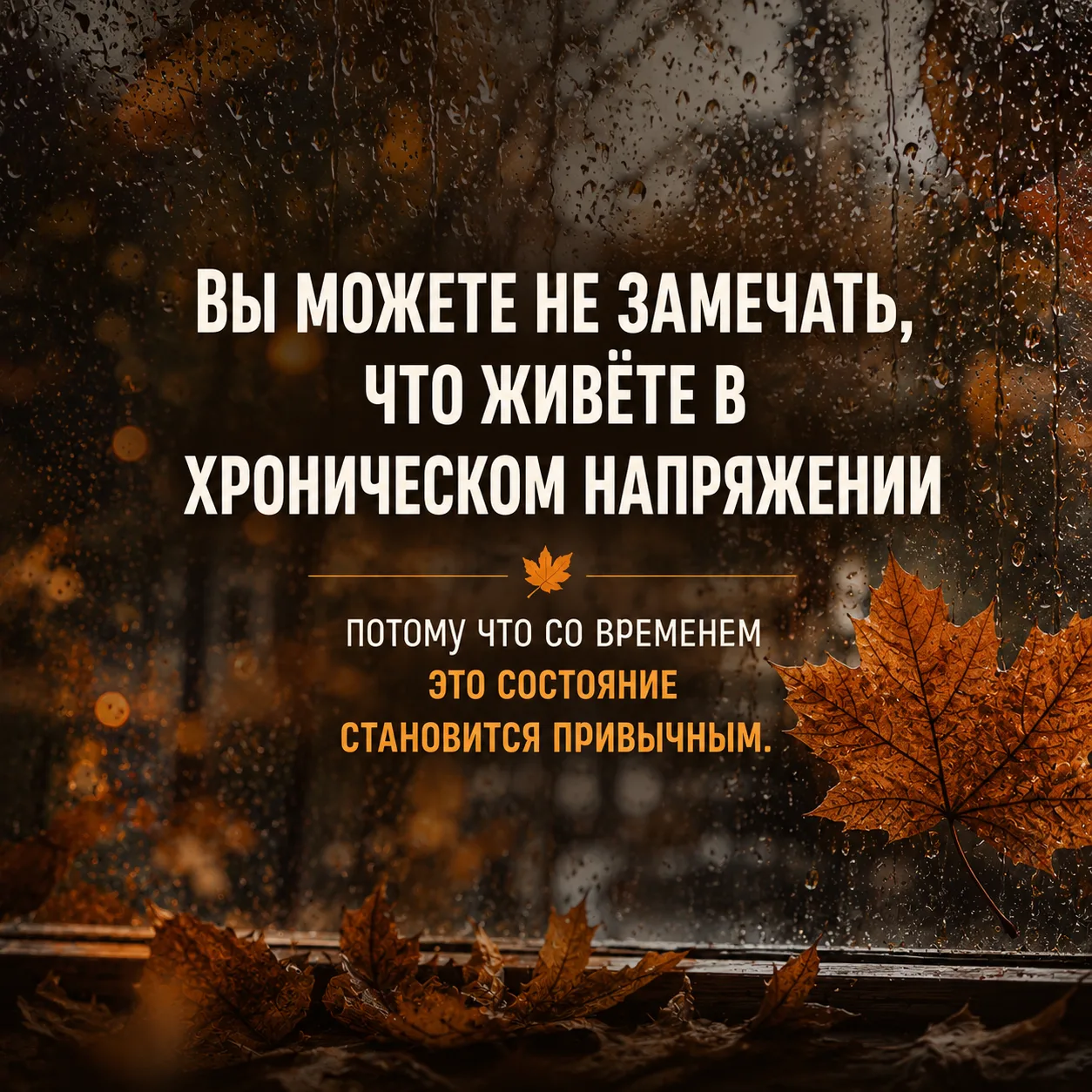 🚨 Вы можете не замечать, что живёте в хроническом напряжении