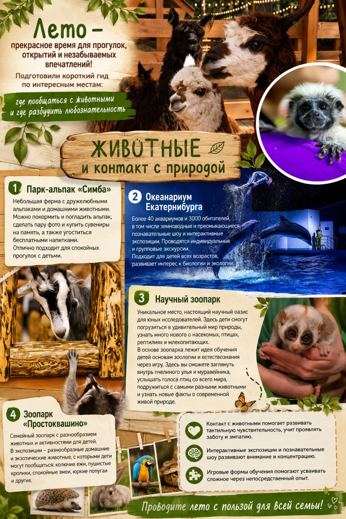 ☀️ Лето - прекрасное время для прогулок, открытий и незабываемых впечатлений! 

Подготовили короткий
