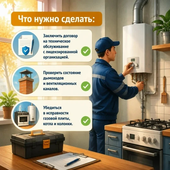 🔥 Проверьте газовое оборудование до начала отопительного сезона