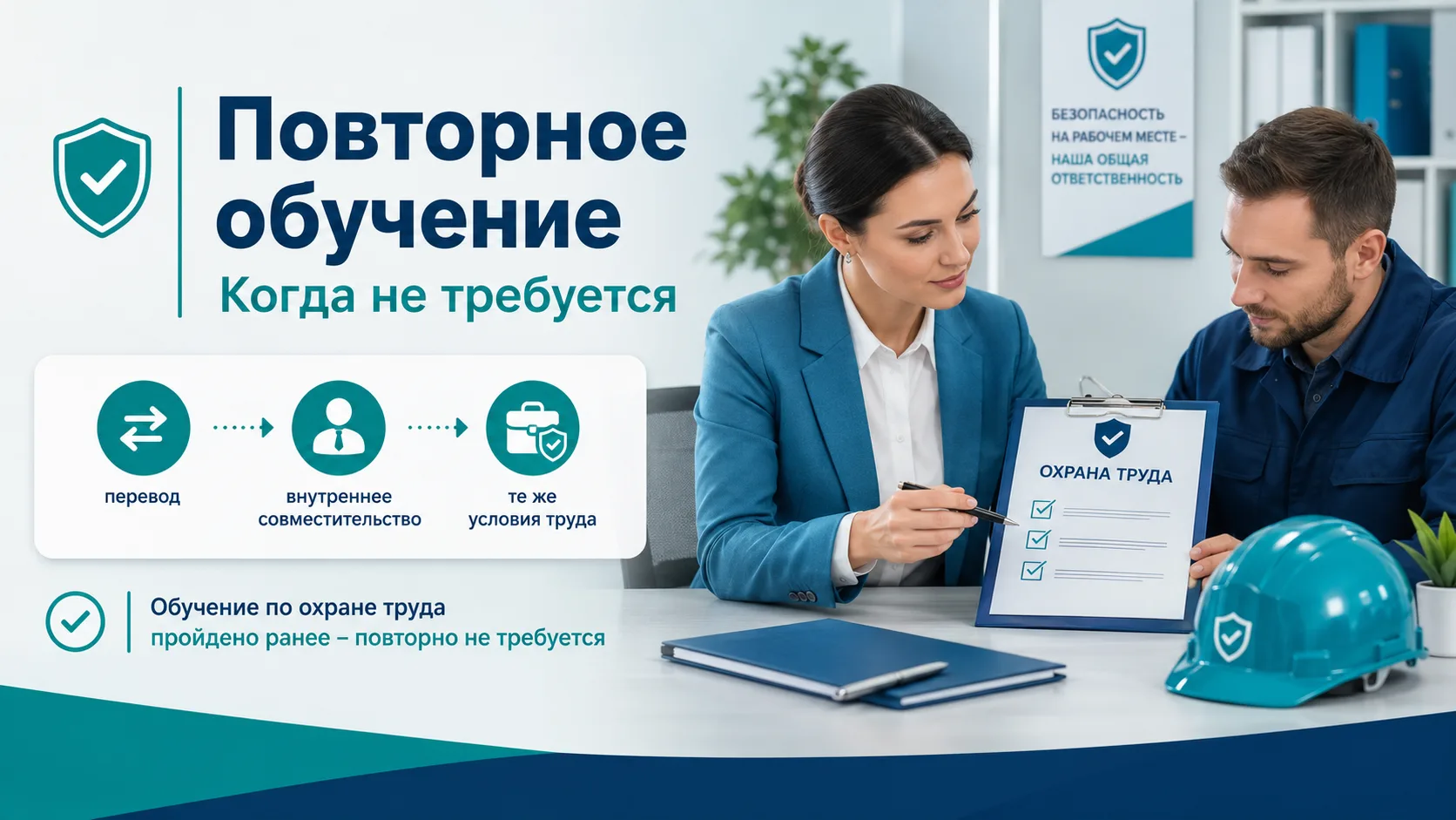 🔁 Внутреннее совместительство: когда не нужно повторно обучать по охране труда