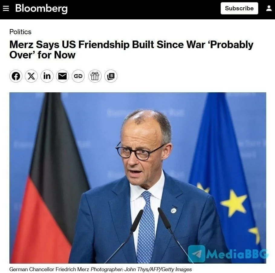 Канцлер ФРГ Фридрих Мерц заявил, что сложившаяся после Второй мировой войны дружба Герм...