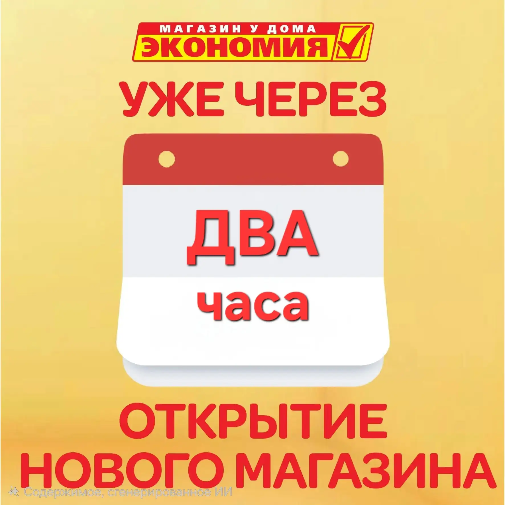 Напоминаем! ЧЕРЕЗ 2 ЧАСА