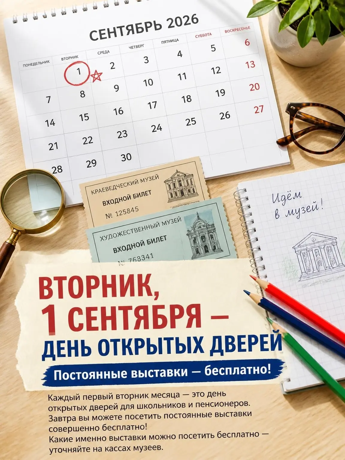🍂 Сегодня в музей — бесплатно!