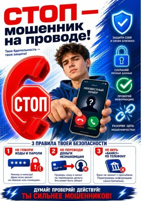 Противодействие телефонному
мошенничеству!