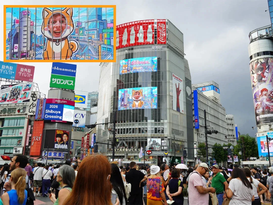 🇯🇵 В Токио можно будет купить себе 15 секунд славы.

У перекрёстка Сибуя запустят сервис, через ко