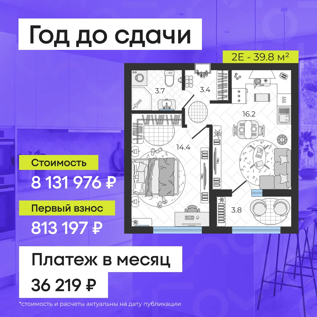 🤩 36к / мес и первый взнос меньше 1 млн ₽ за свою квартиру  Аналогов этой программы в Петербурге нет
