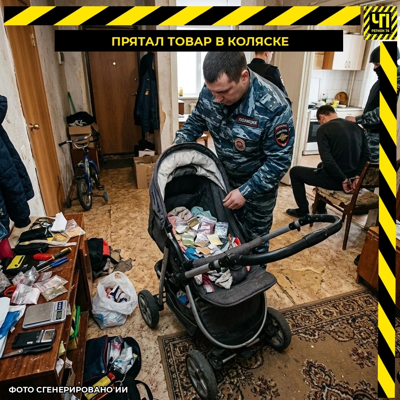 😳 Южноуралец прятал наркотики в детской коляске