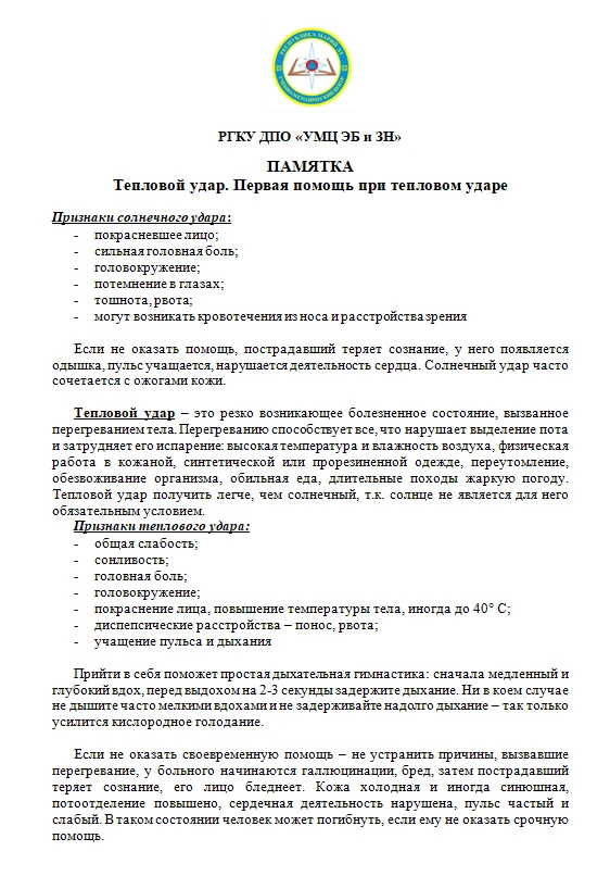 ❗ ТЕПЛОВОЙ УДАР