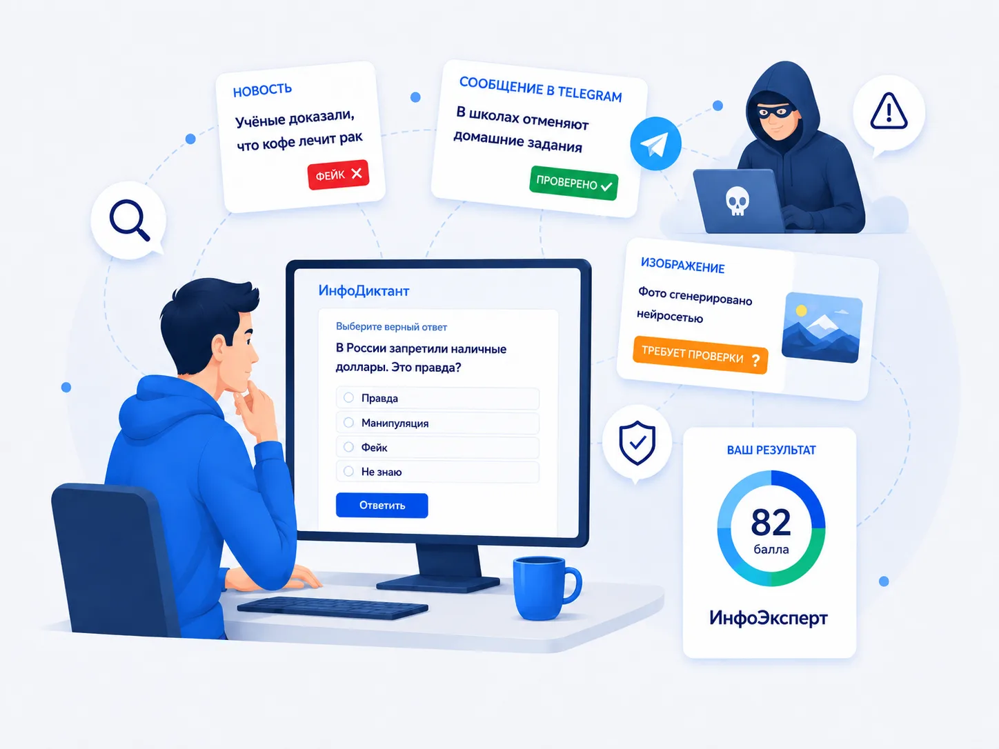ПРОВЕРЬТЕ СВОЮ МЕДИАГРАМОТНОСТЬ 🌐