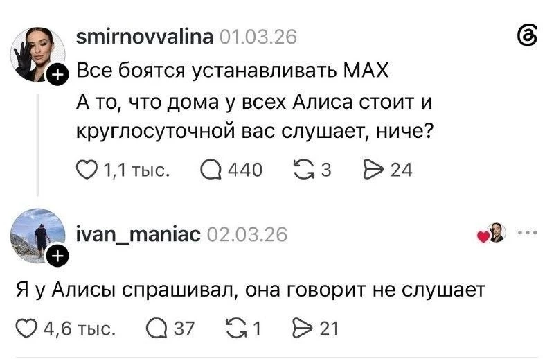 Алиса врать не будет !
