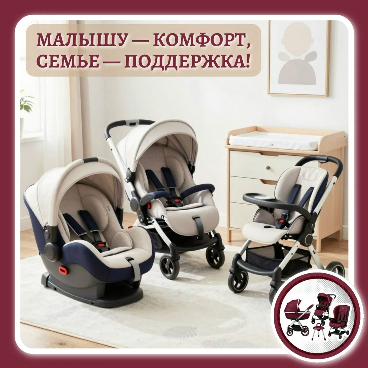 🍼 Когда в доме появляется малыш, список нужных вещей растёт быстрее, чем он сам!