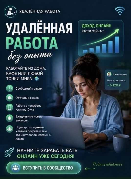 Удалённая работа от 50 000 ₽