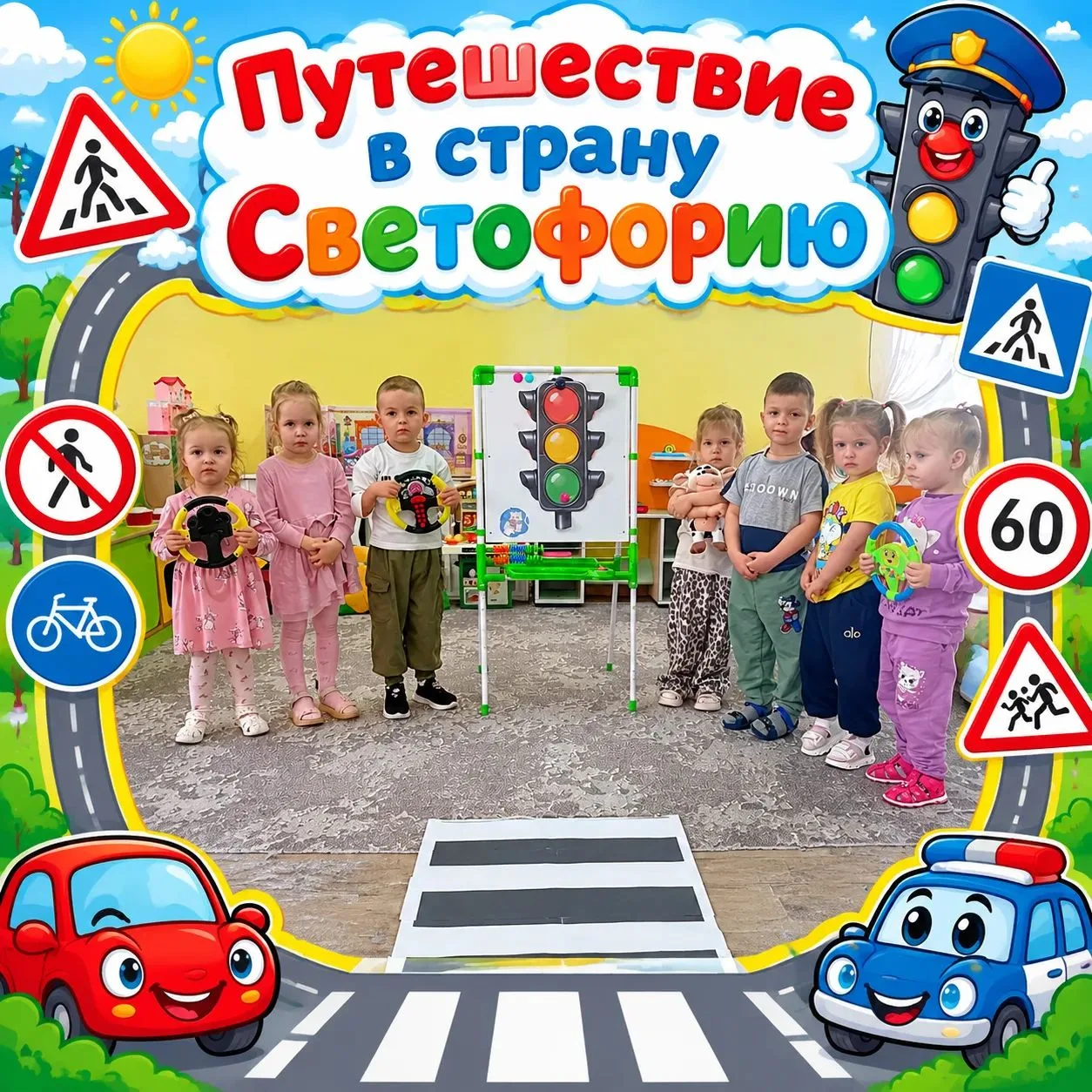 🚦 Маленькие пешеходы группы «Солнышко Кубани» знают правила!🚦
