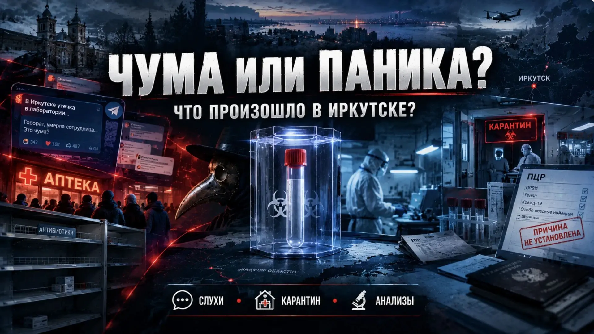 ‼️ Смертельная пробирка или массовый психоз? Что известно о «чуме» в Иркутске