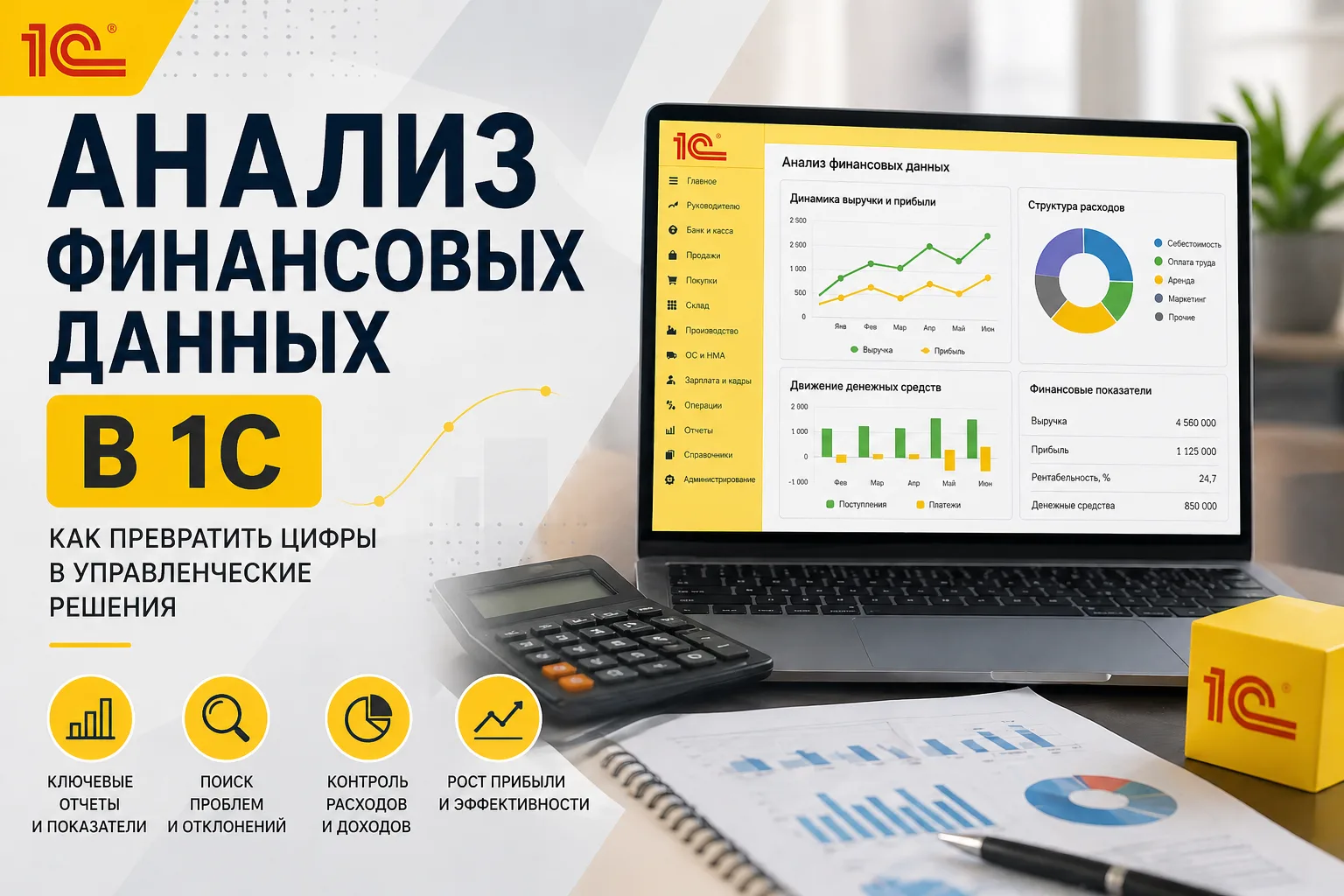 Если в 1С:Бухгалтерия 3.0 только «сдаете отчеты» — вы теряете деньги. Показали, как использовать дан