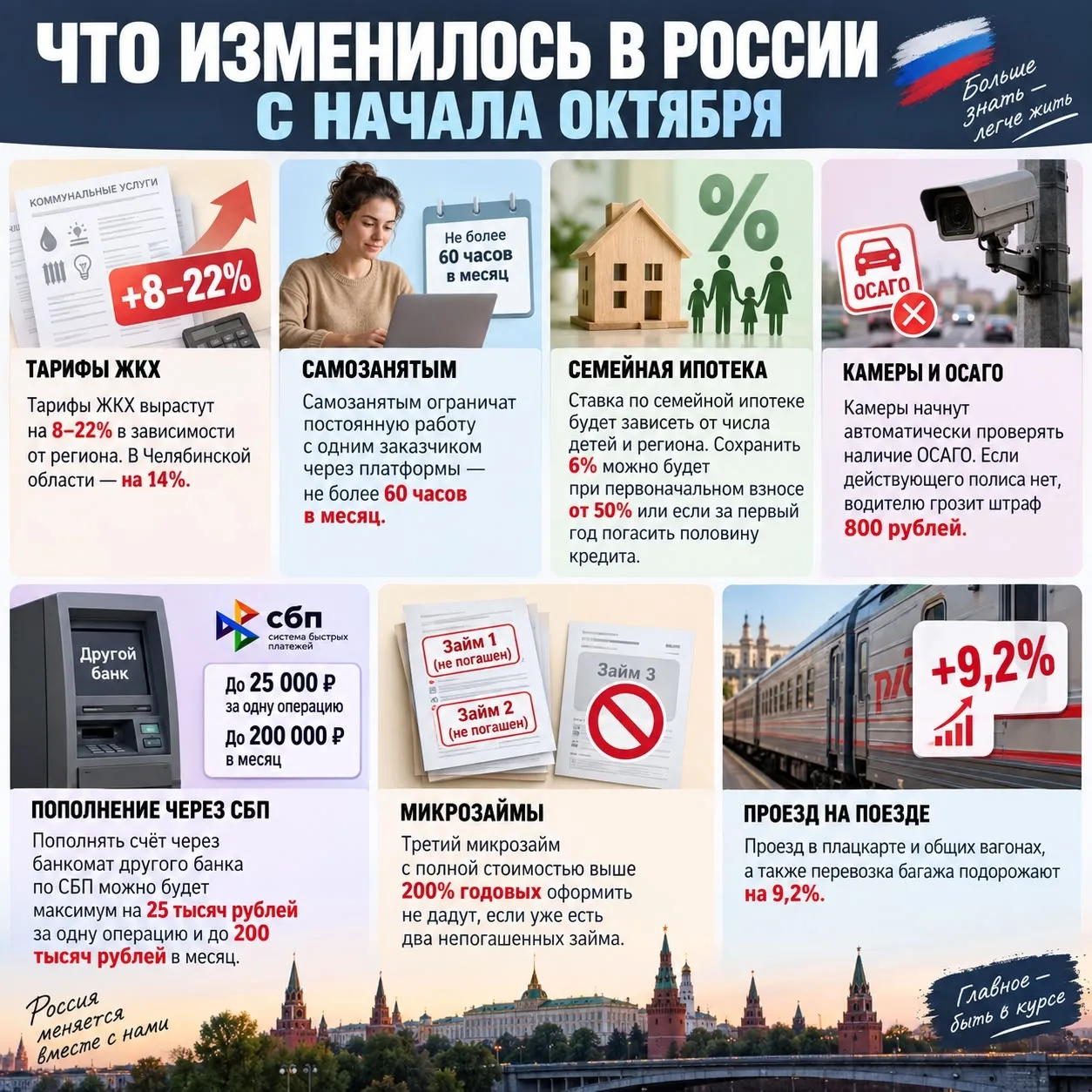 ❗ Что изменилось в России с начала октября: