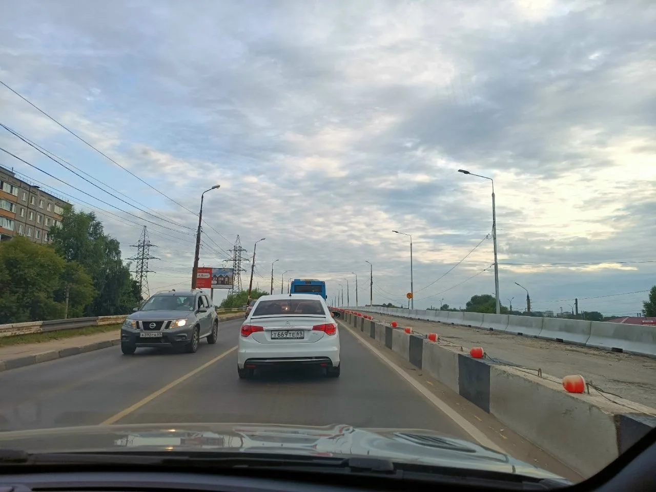 В Твери поменяют схему движения по Южному мосту
