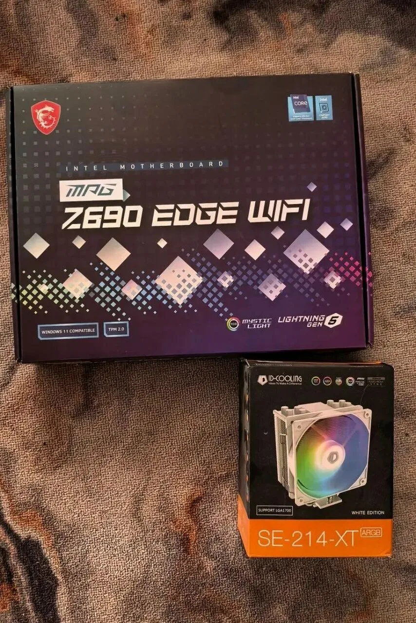 Продам комплект Intel i5-12600KF и MSI MPG Z690 EDGE WIFI DDR5, б/у, 30 000 руб.