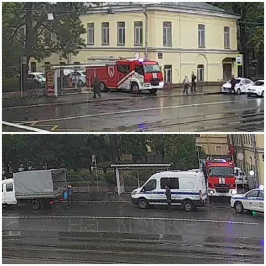 🔥 Две полицейские машины вспыхнули на улице Марата