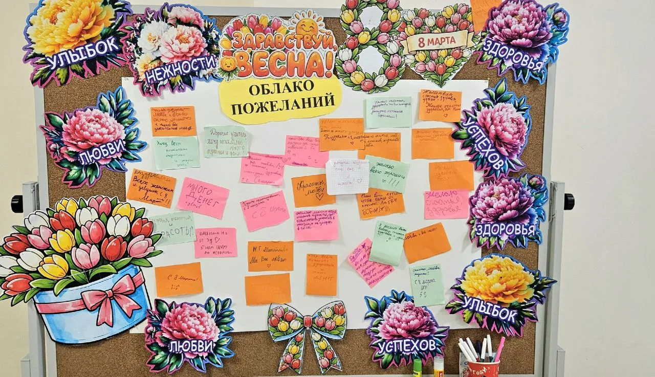 ВСЕРОССИЙСКАЯ АКЦИЯ "ВАМ, ЛЮБИМЫЕ!"  🌷В преддверии 8 марта активисты Первомайской средней школы под 