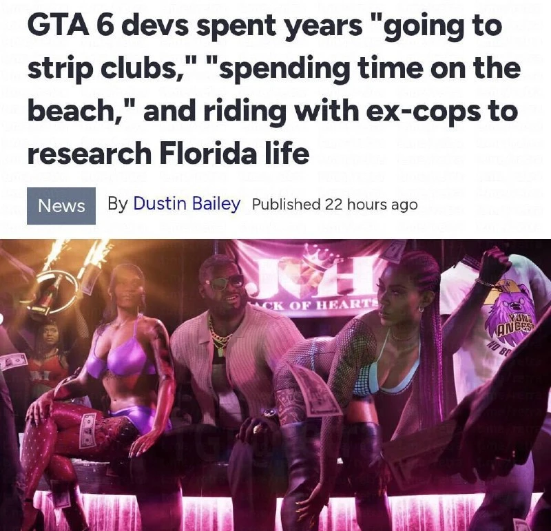 Работа мечты: Rockstar платила сотрудникам за походы по ночным клубам ради GTA 6