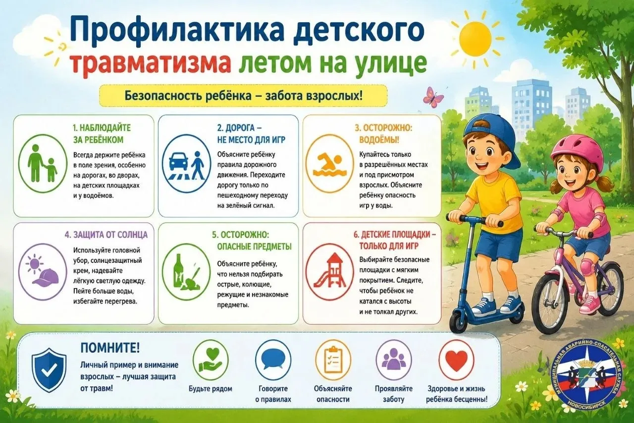☀️ Проводим лето безопасно!

Летом риск детского травматизма возрастает в разы. Спасатели муниципаль
