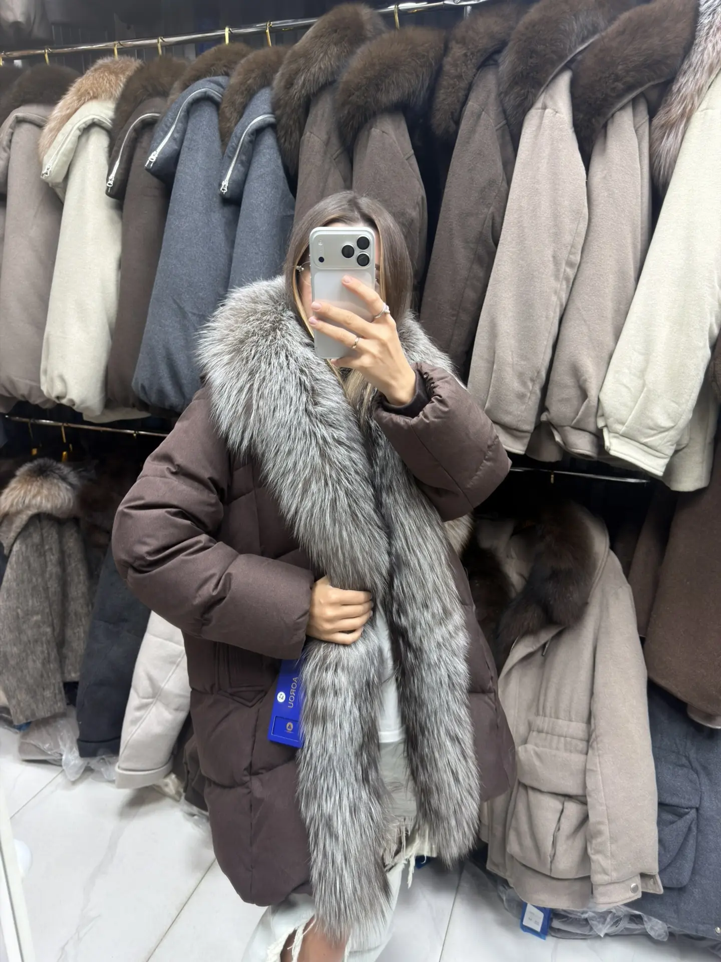 пуховики с мехом
