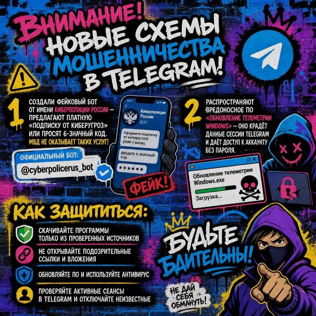 👾 Новые схемы мошенничества в Telegram!