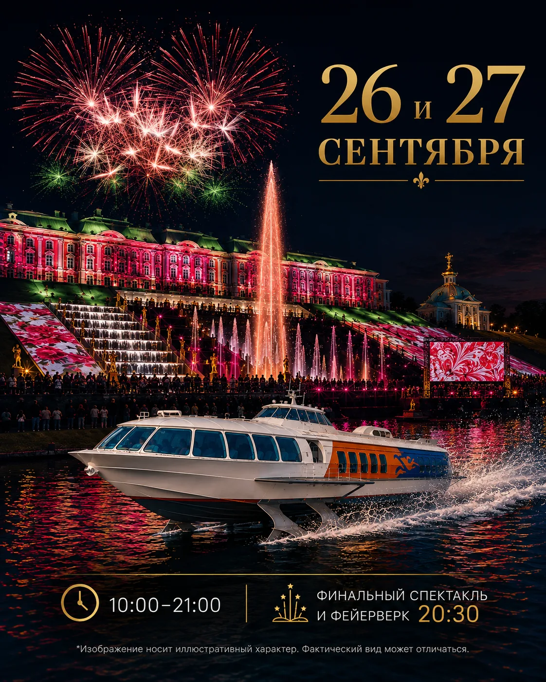 🍂  Осенний фестиваль фонтанов «Счастье» в Петергофе