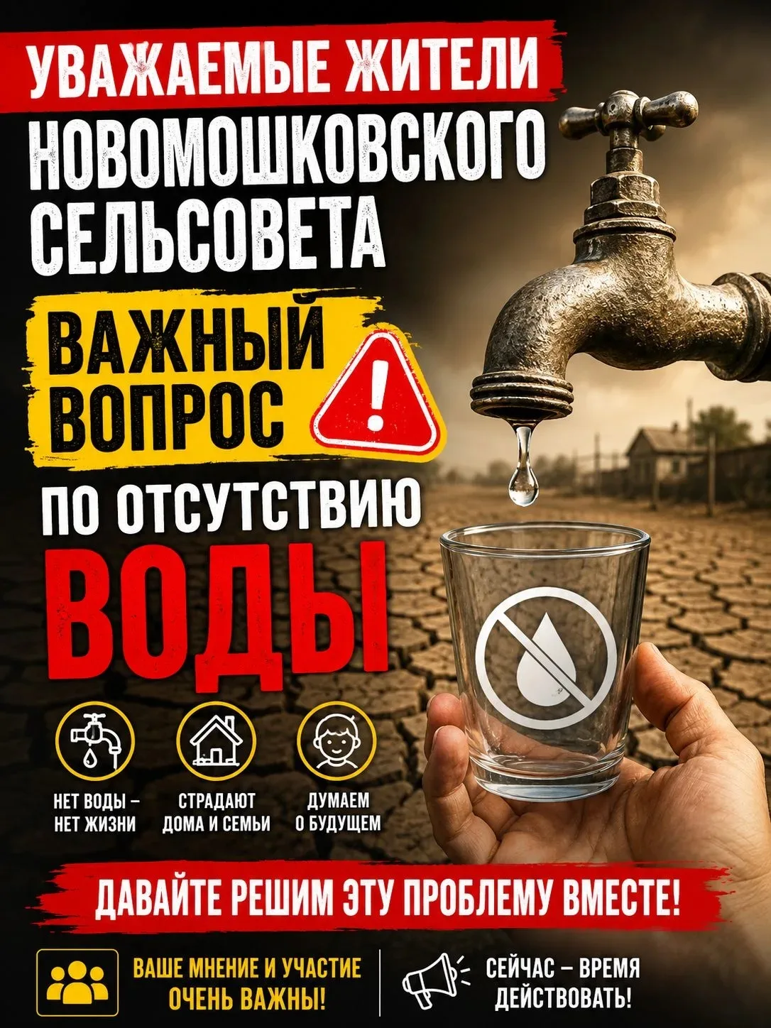 Уважаемые жители Новомошковского!
Обращаюсь к вам с важной и срочной просьбой.
Все мы видим, какая з