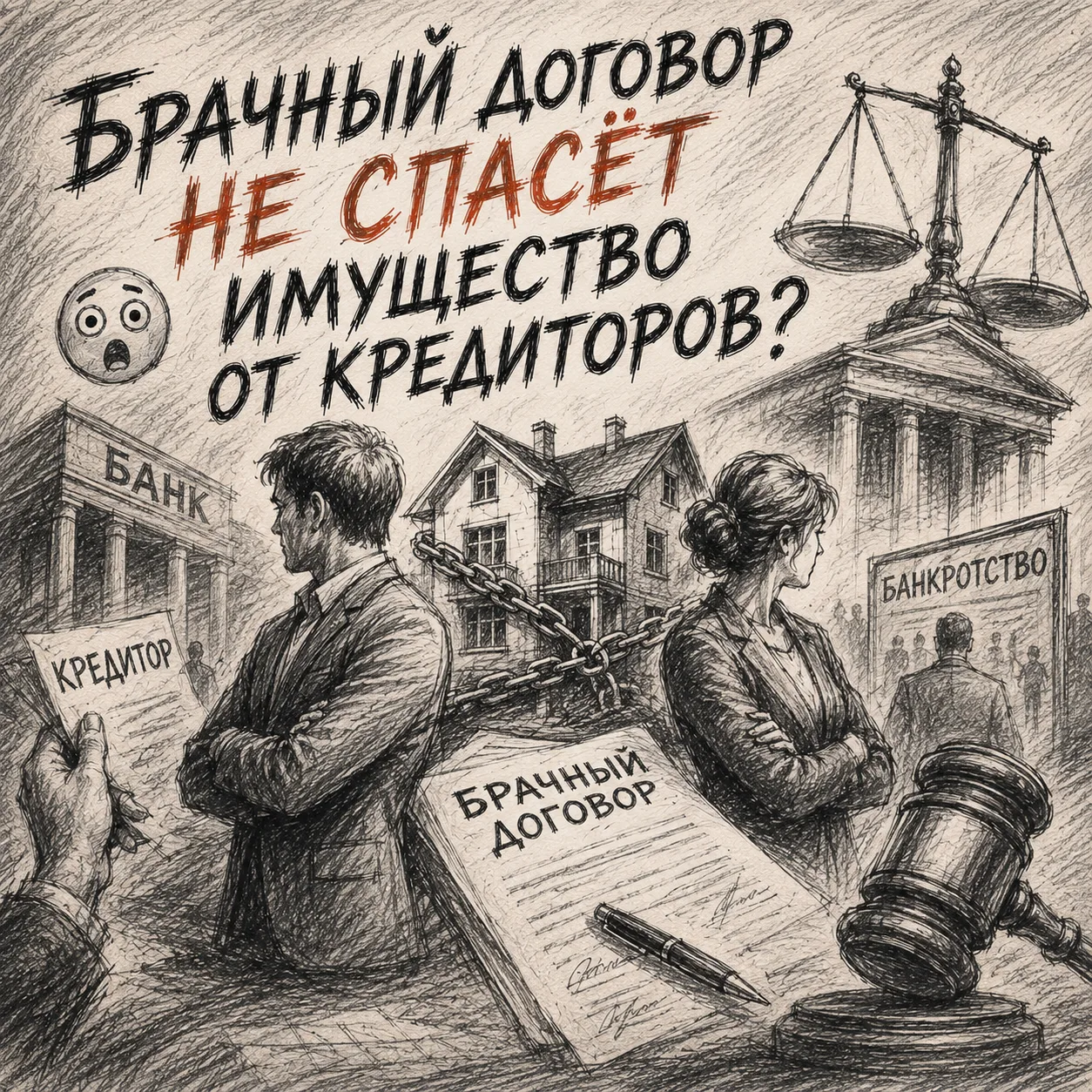 🚨 БРАЧНЫЙ ДОГОВОР НЕ СПАСЁТ ИМУЩЕСТВО ОТ КРЕДИТОРОВ? 😳⚖️🏠

Многие уверены, что если заранее оформ
