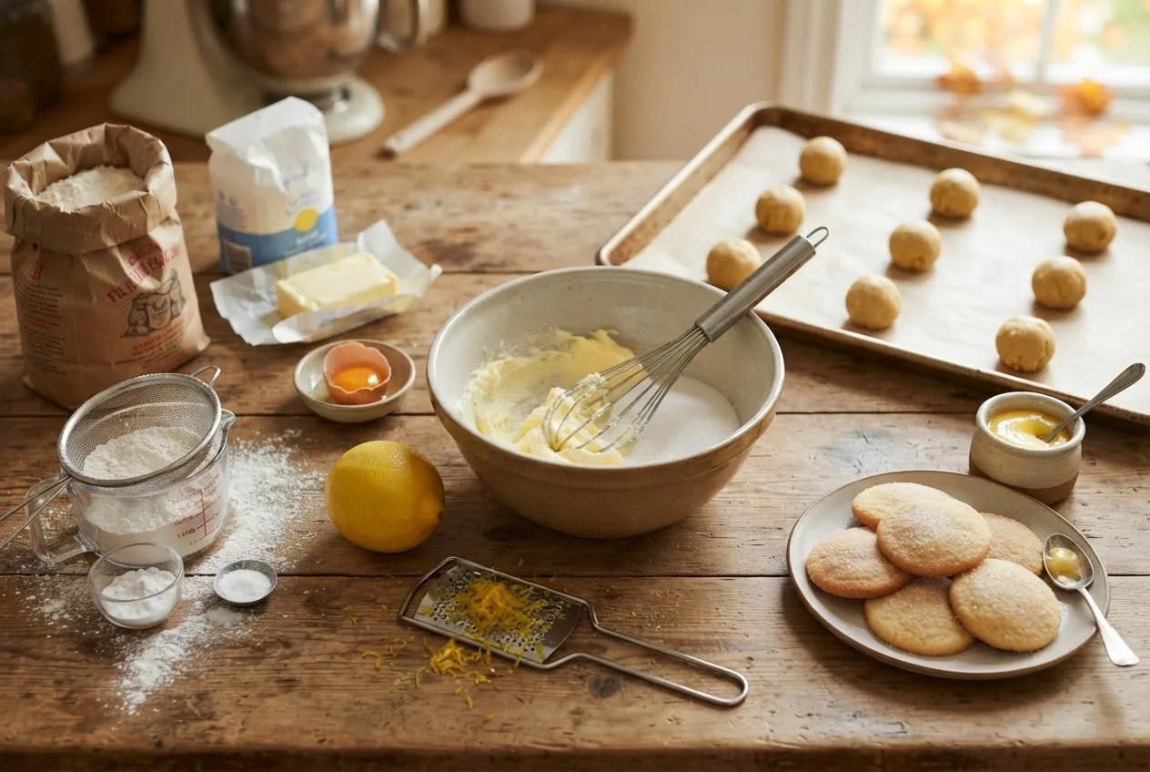 Рецепт печенья с лимоном и сахаром