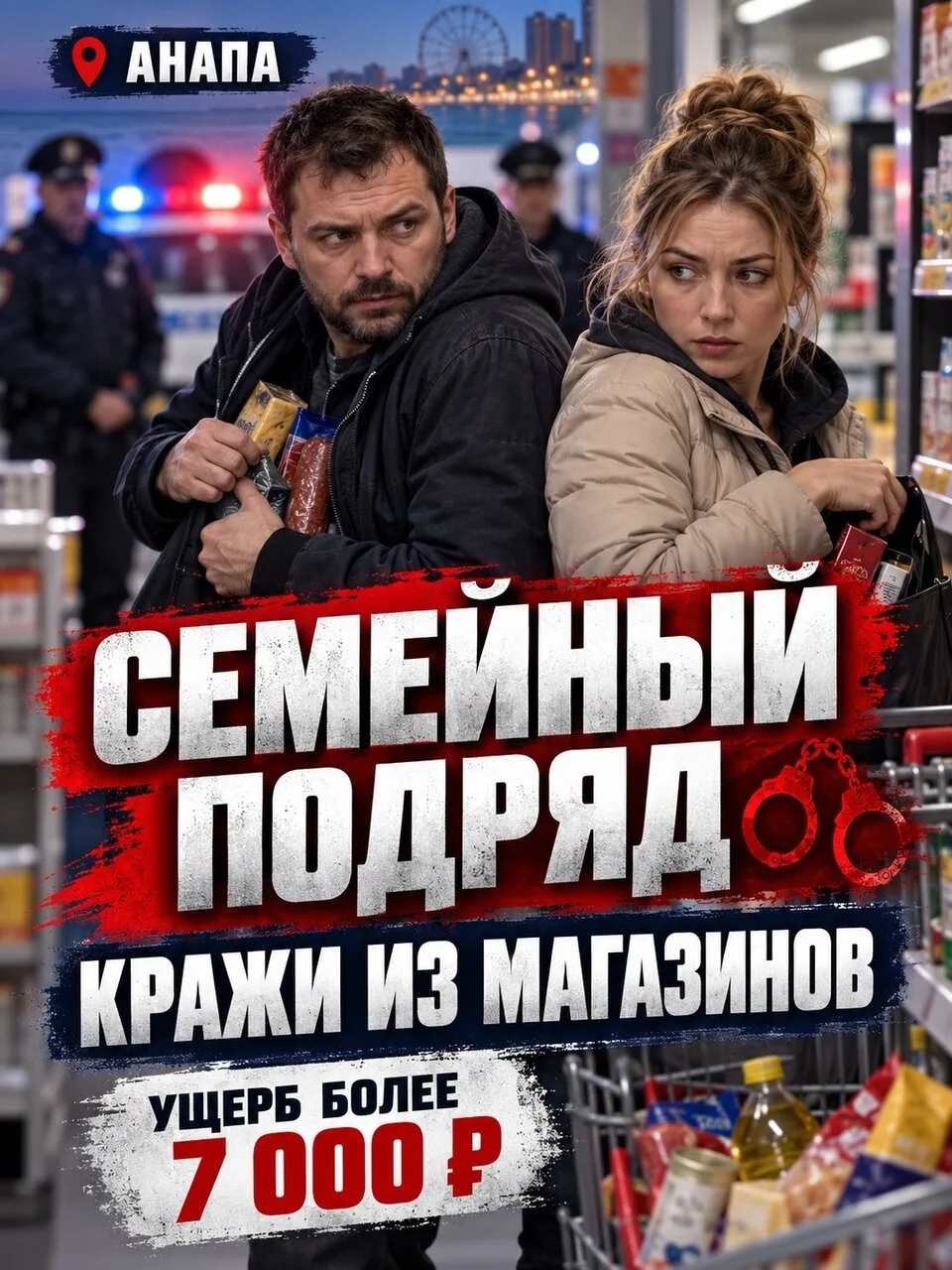 👫 Семейный подряд: в Анапе супругов подозревают в кражах из магазинов