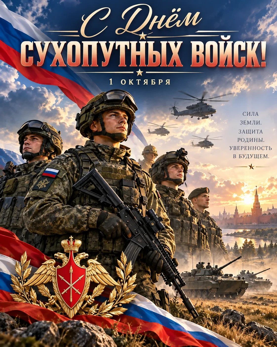 1 октября — День Сухопутных войск России!