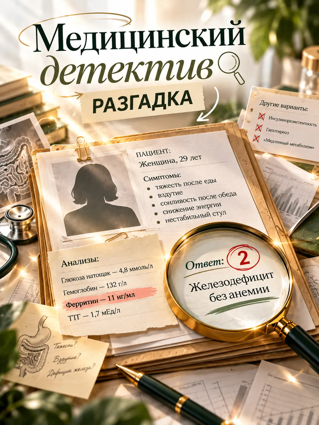 🕵️‍♀️ Медицинский детектив: разгадка