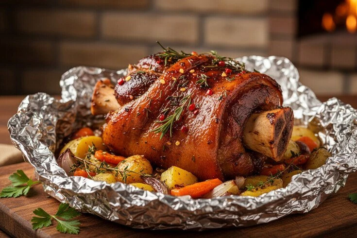Свиная рулька в пиве, запеченная в фольге 🍖🍺

Немецкая классика — сочная, нежная рулька с хрустяще