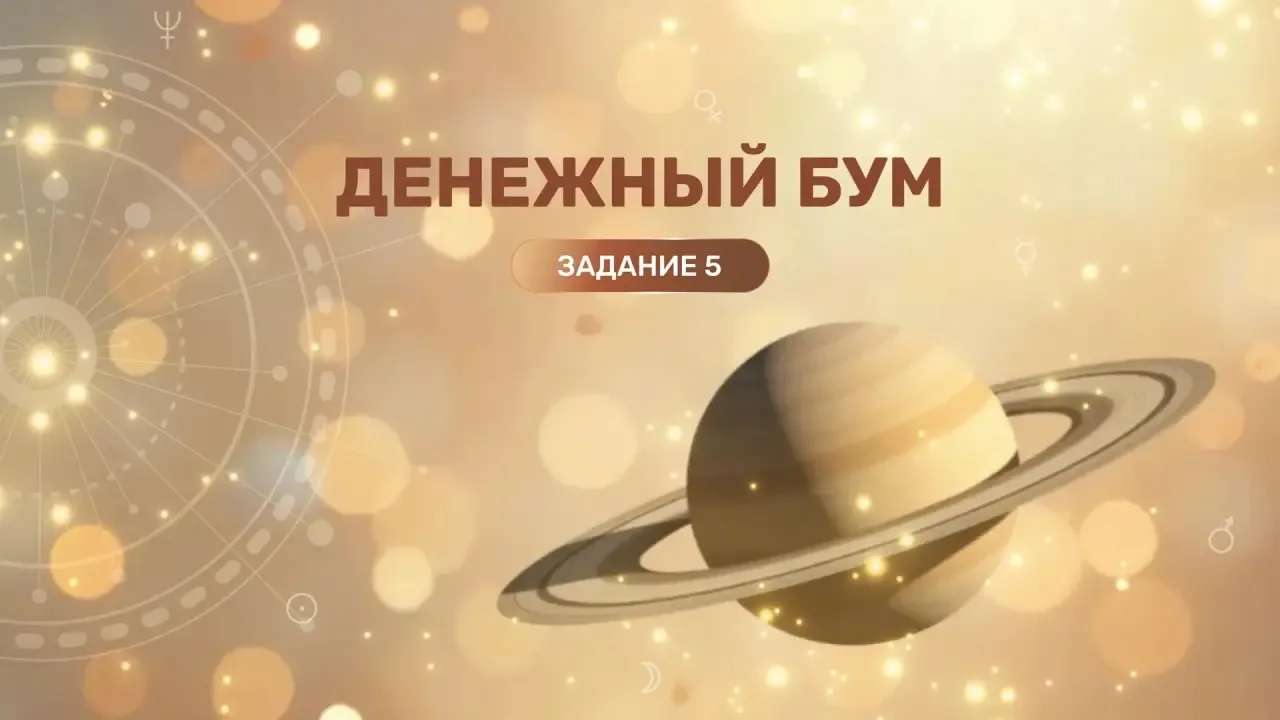 Девочки, доброе утро!  5-е задание “Денежного бума” будет на проработку Сатурна 🪐  📝 Выделите себе н