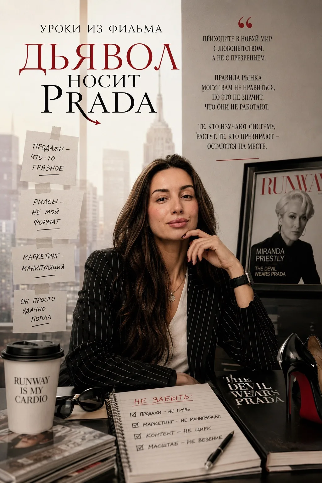 Главный урок из фильма «Дьявол носит Prada»

Недавно пересмотрела фильм «Дьявол носит Prada» и неожи