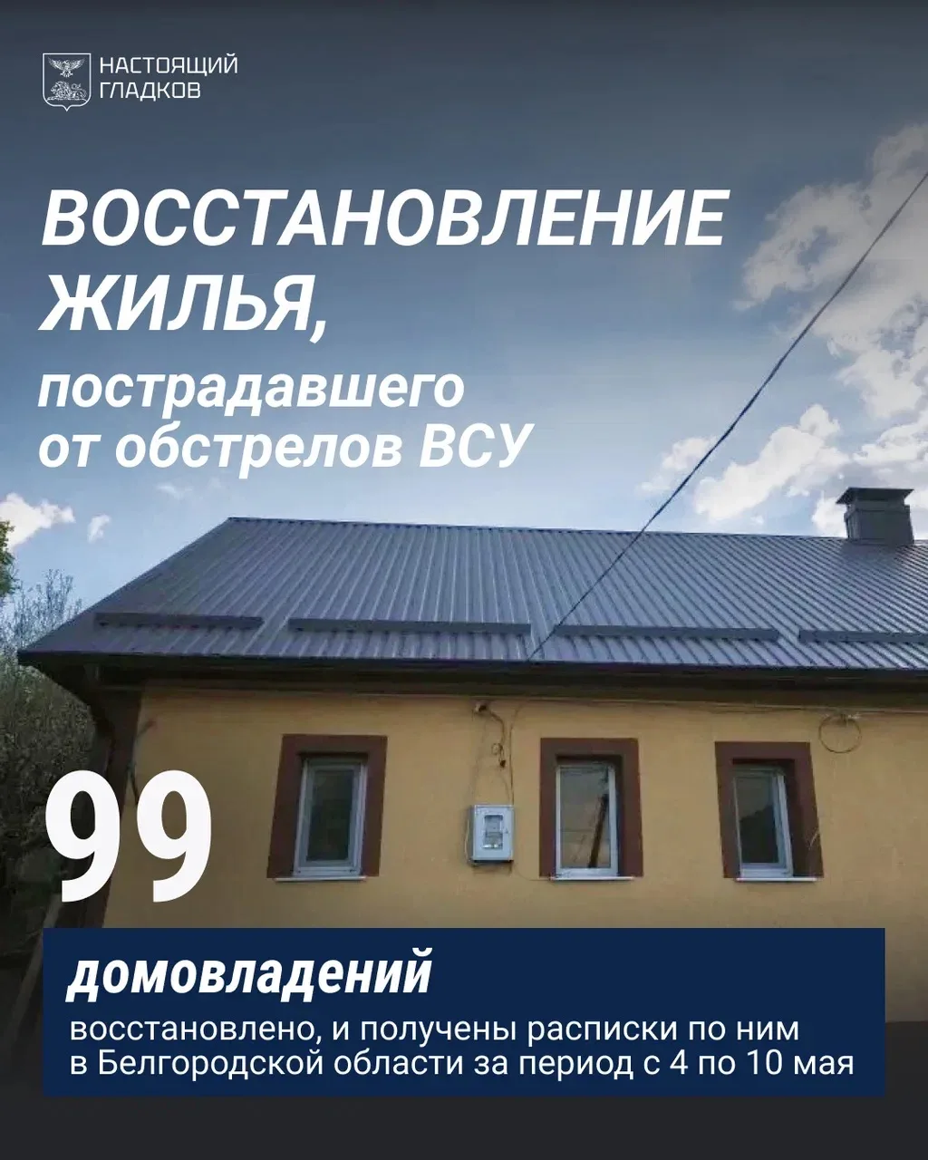 Размещаю список адресов, на которых, по докладу глав округов, выполнены работы по восст...
