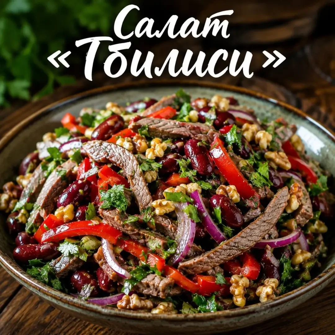 🥗 САЛАТ «ТБИЛИСИ» - ЯРКИЙ, СОЧНЫЙ И НЕВЕРОЯТНО ВКУСНЫЙ ❤️
Подходит как для праздничного стола, так 