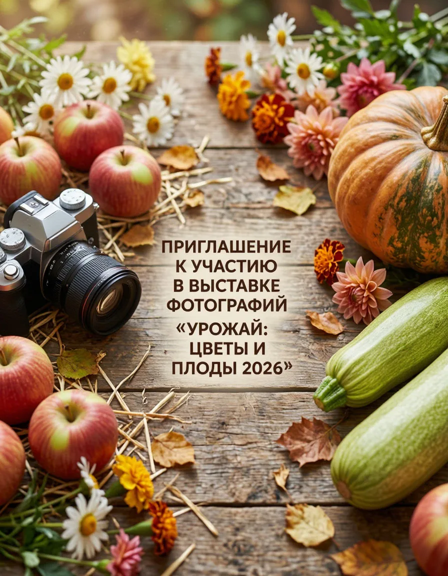 🎉 Приглашаем к участию в выставке фотографий «Урожай: цветы и плоды — 2026»! 🎉