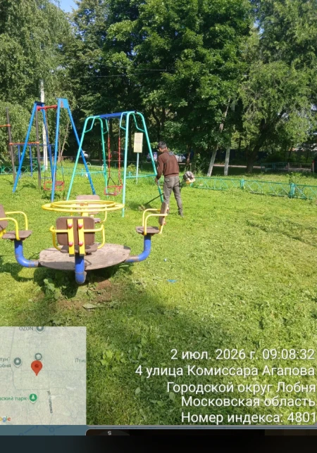 📍ул. Крупской д. 18 - покраска лавочки и урны