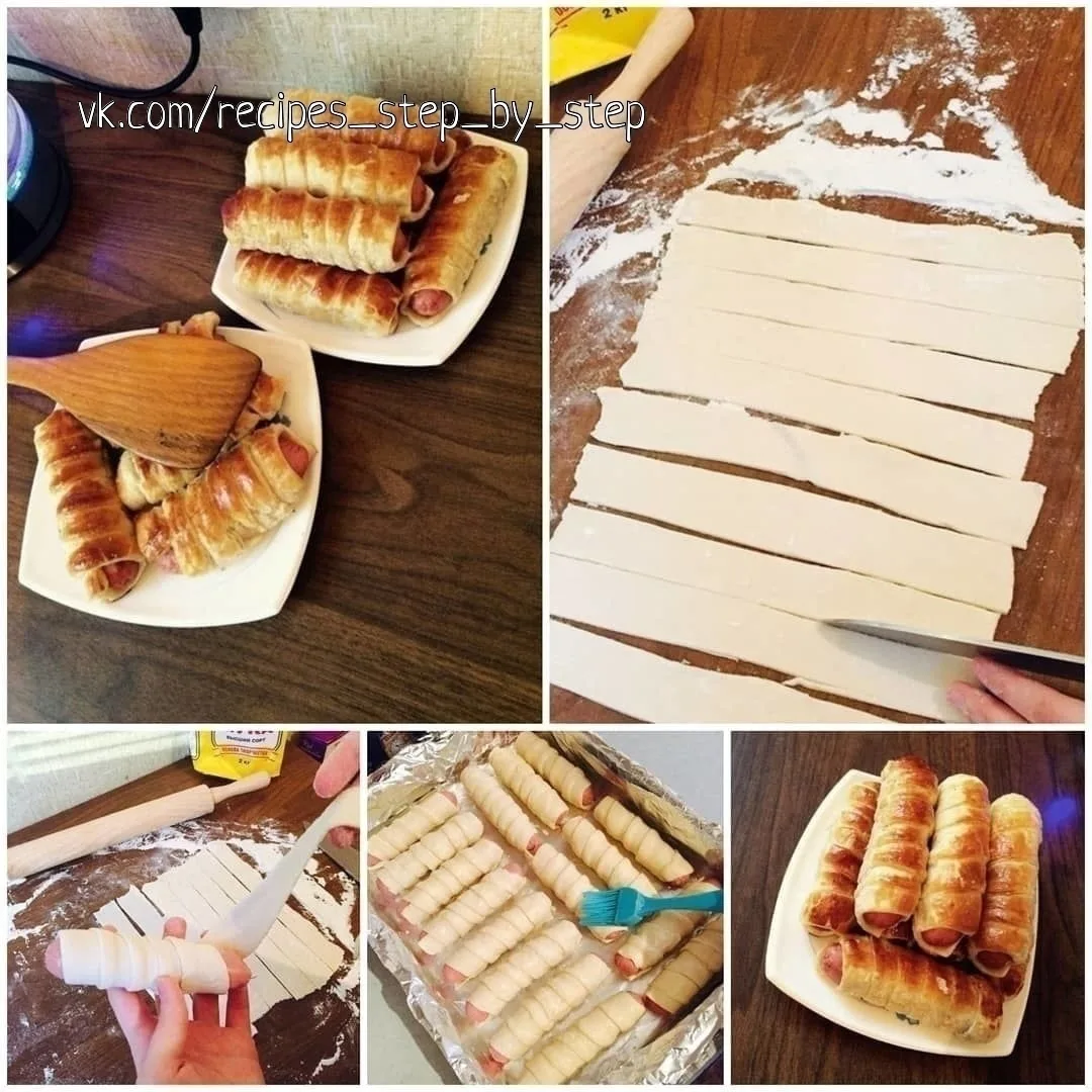 ВКУСНЫЕ СОСИСКИ В ТЕСТЕ🥰