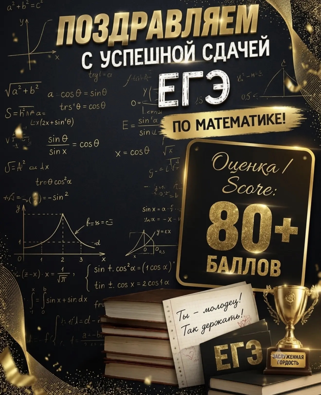 🏆Половина наших выпускников сдали ЕГЭ по математике на 80+ баллов: гордимся, поздравляем!

Друзья, 