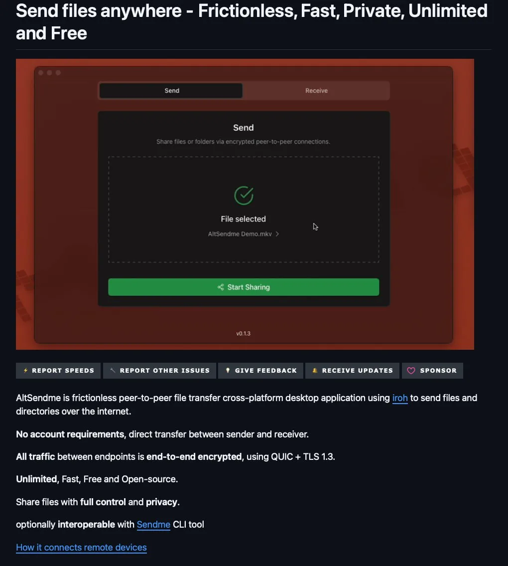•  Нашел интересный проект, который позволяет осуществить быструю и надежную передачу файлов между л