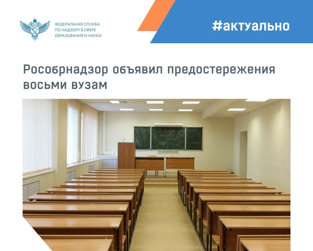 Рособрнадзор объявил предостережения о недопустимости нарушения обязательных требований...